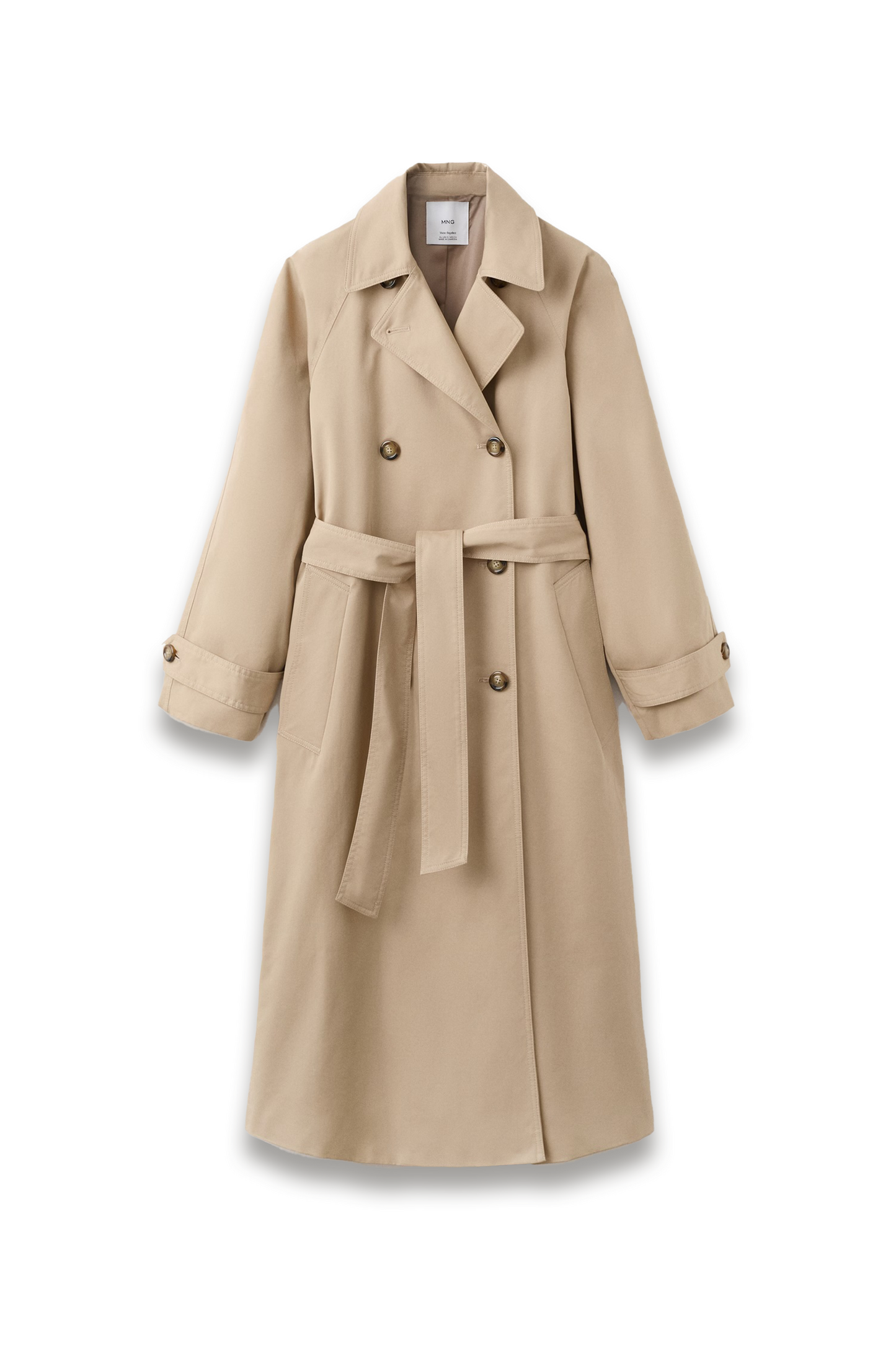Long Double-breasted Trench Coat