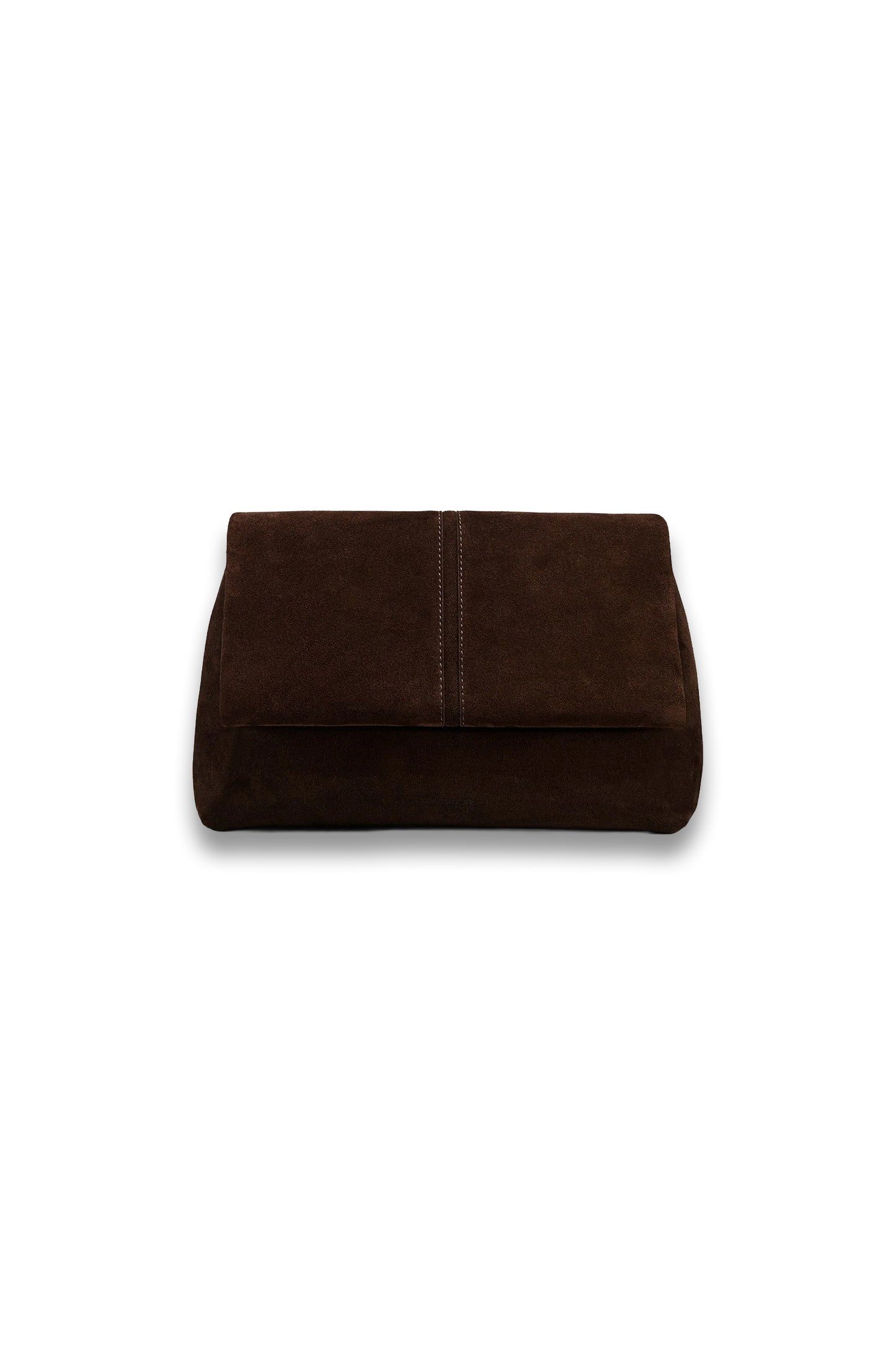 The Fold Bag Deep Brown Suede