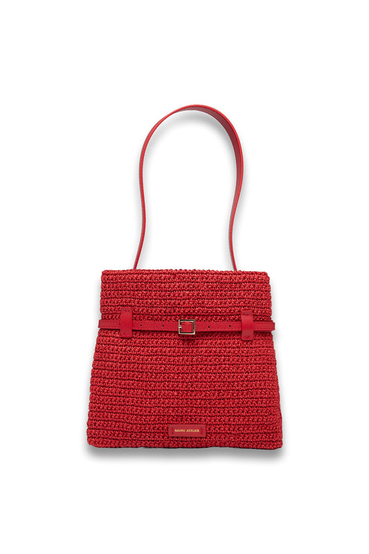 Mini Tote du Jour Red Crochet
