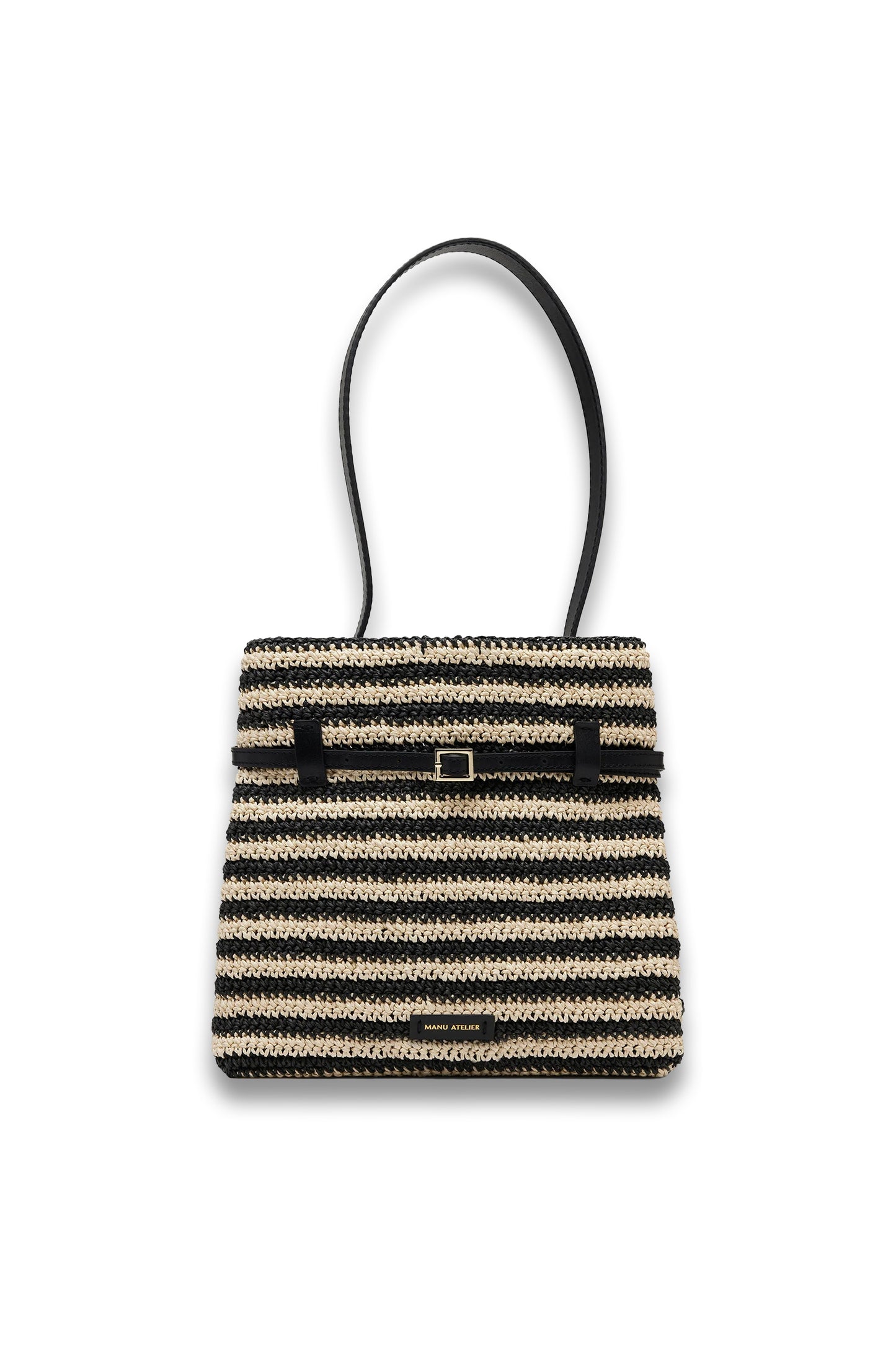 Mini Tote du Jour Ecru Crochet & Black Soft