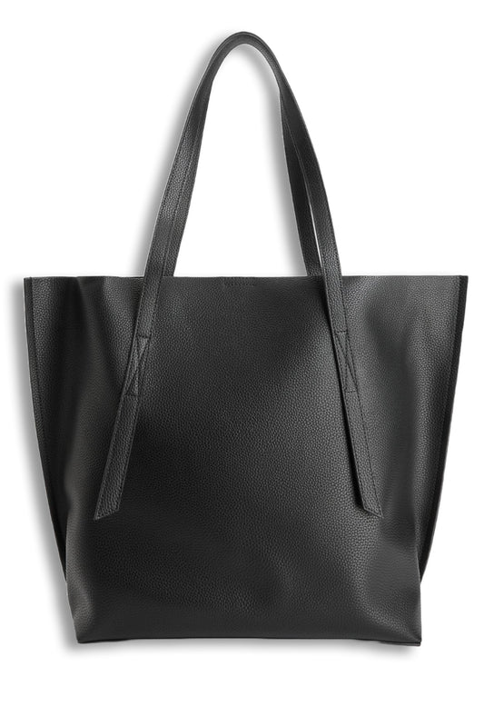 Sia East/West Minimal Tote Bag, Black