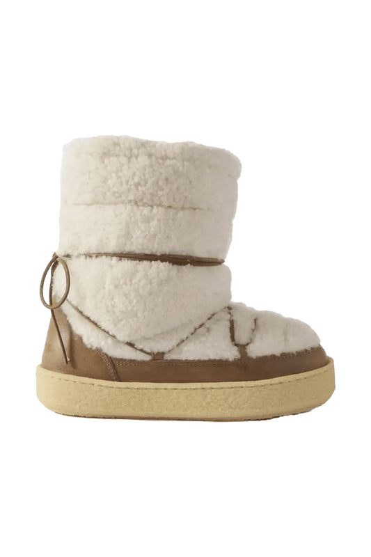 Zimlee Shearling And Leather Ankle Boots