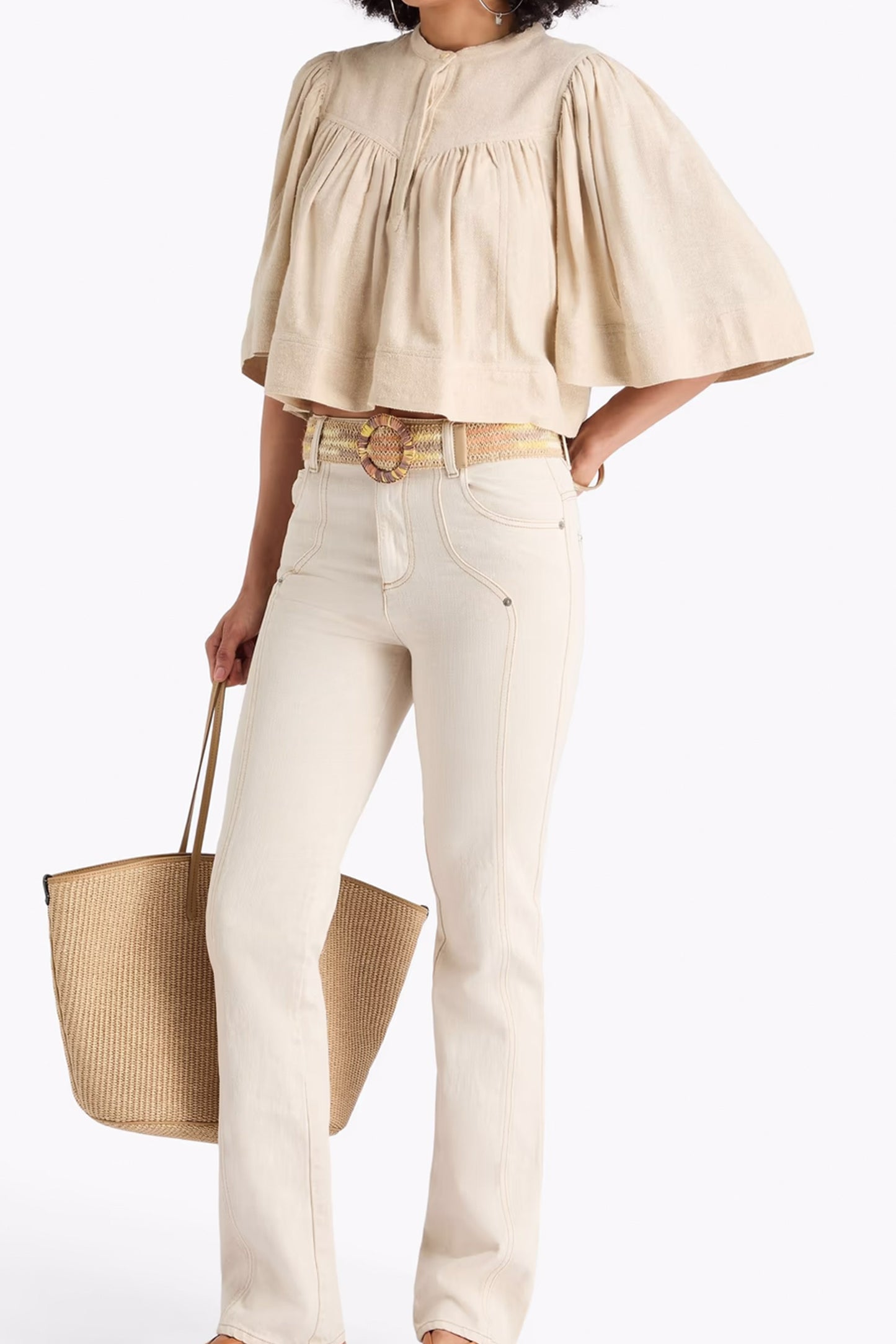 Juline Gathered Silk-Gauze Top