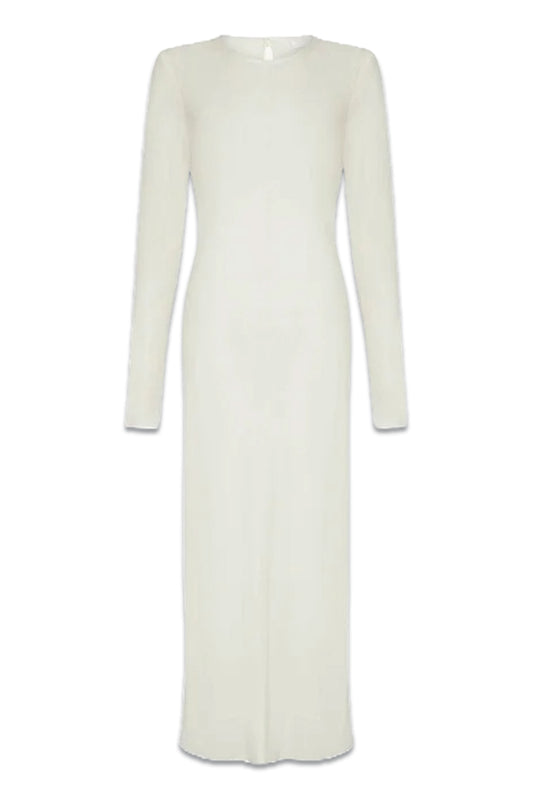 Mari Satin Midi Dress Ivory