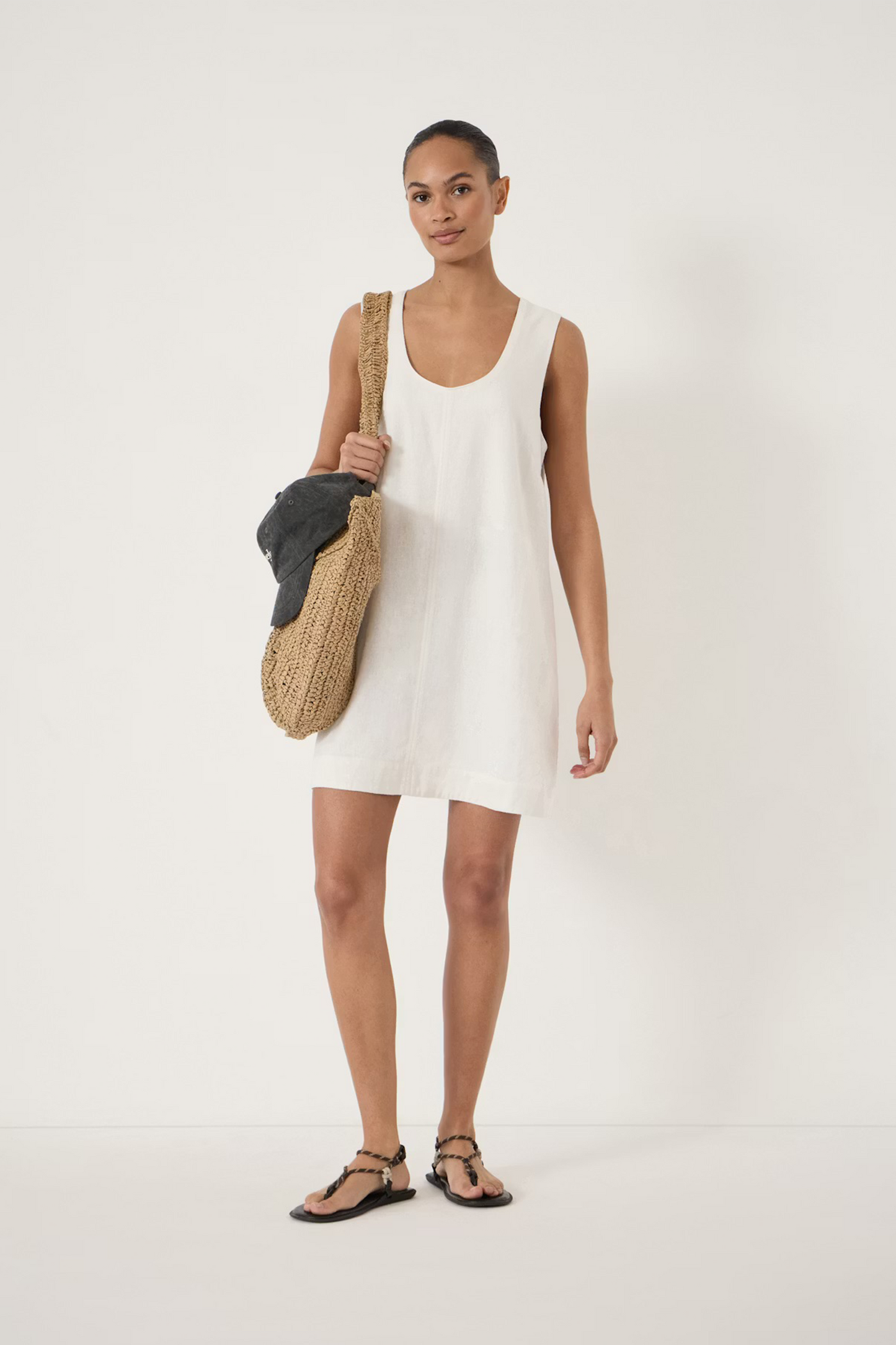 Maris Linen Blend Mini Dress