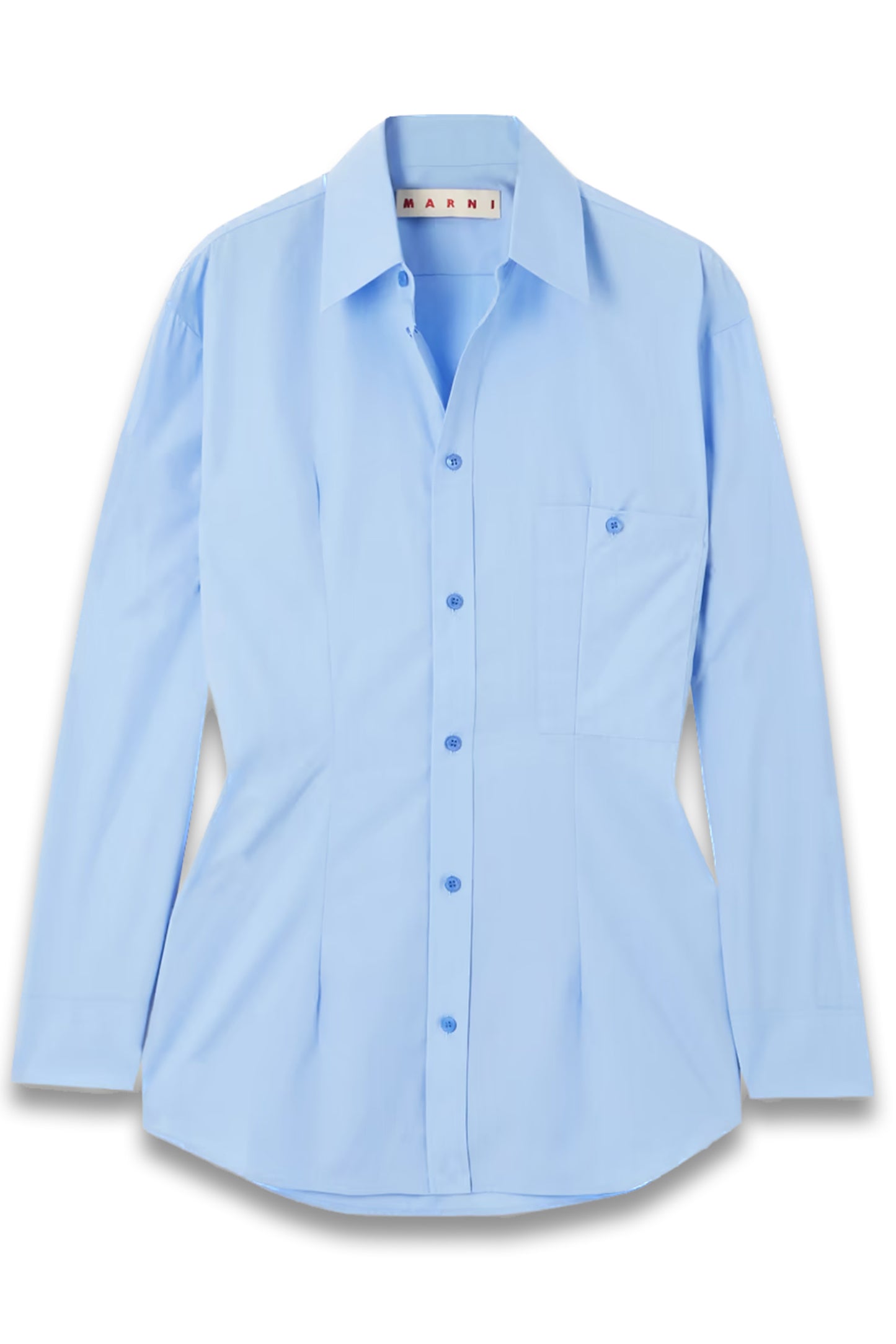 Embroidered cotton-poplin shirt
