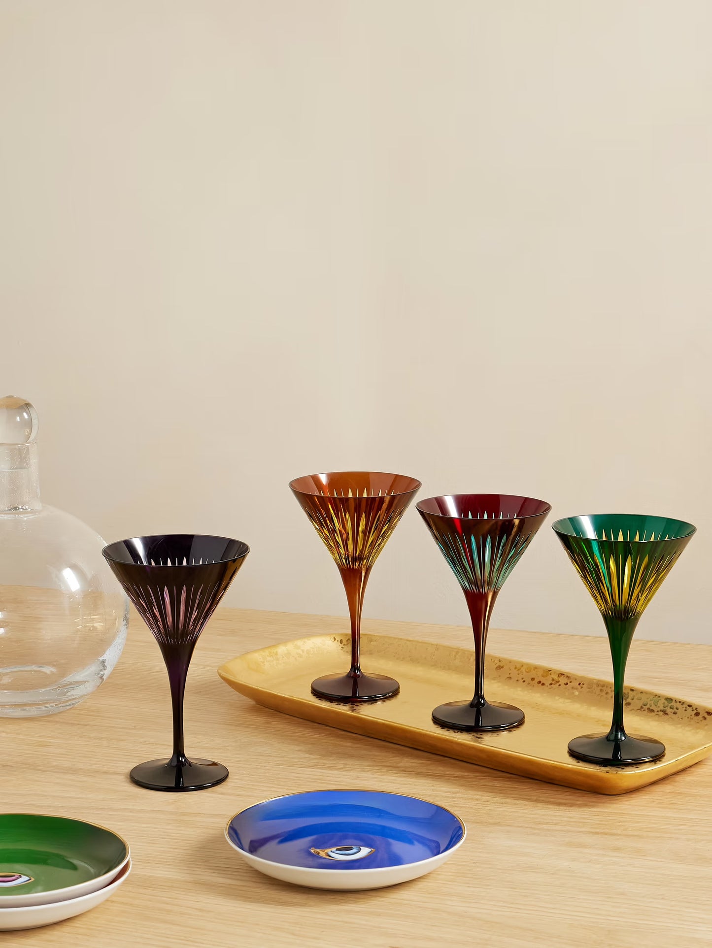 Prism Set of Four Martini Glasses