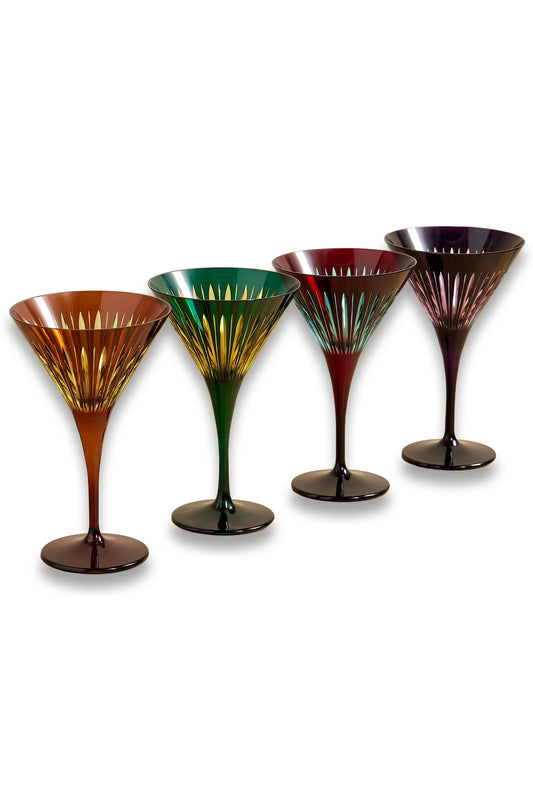 Prism Set of Four Martini Glasses