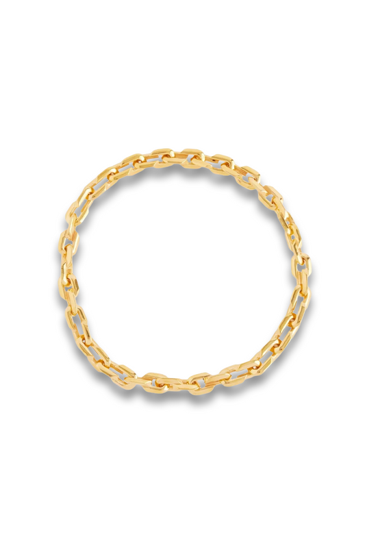 Sakli Link Chain 24ct Yellow Gold-Plated Bronze Neckline