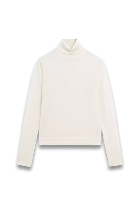 Wool Blend High Neck Knit Sweater