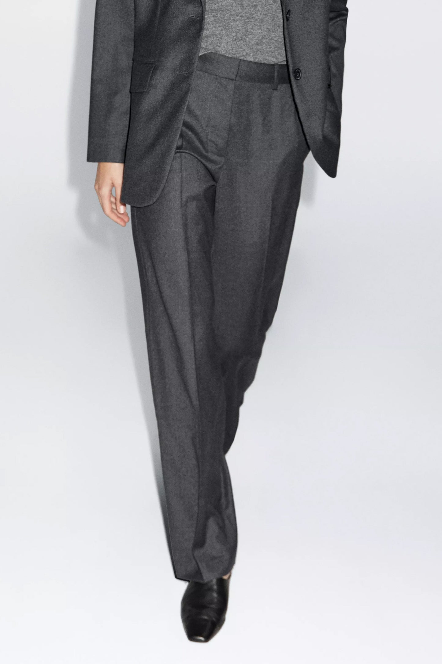 100% Wool Flannel Suit Trousers