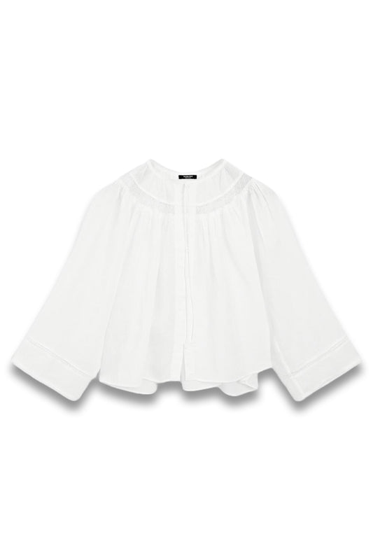 Flowing Blouse With Lace Detail