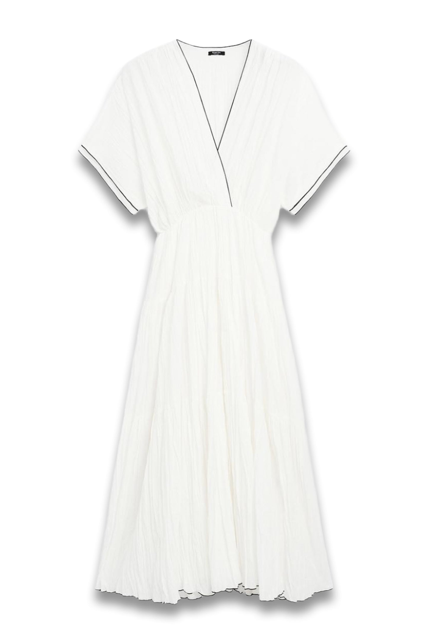Contrast Pleated Long Dress