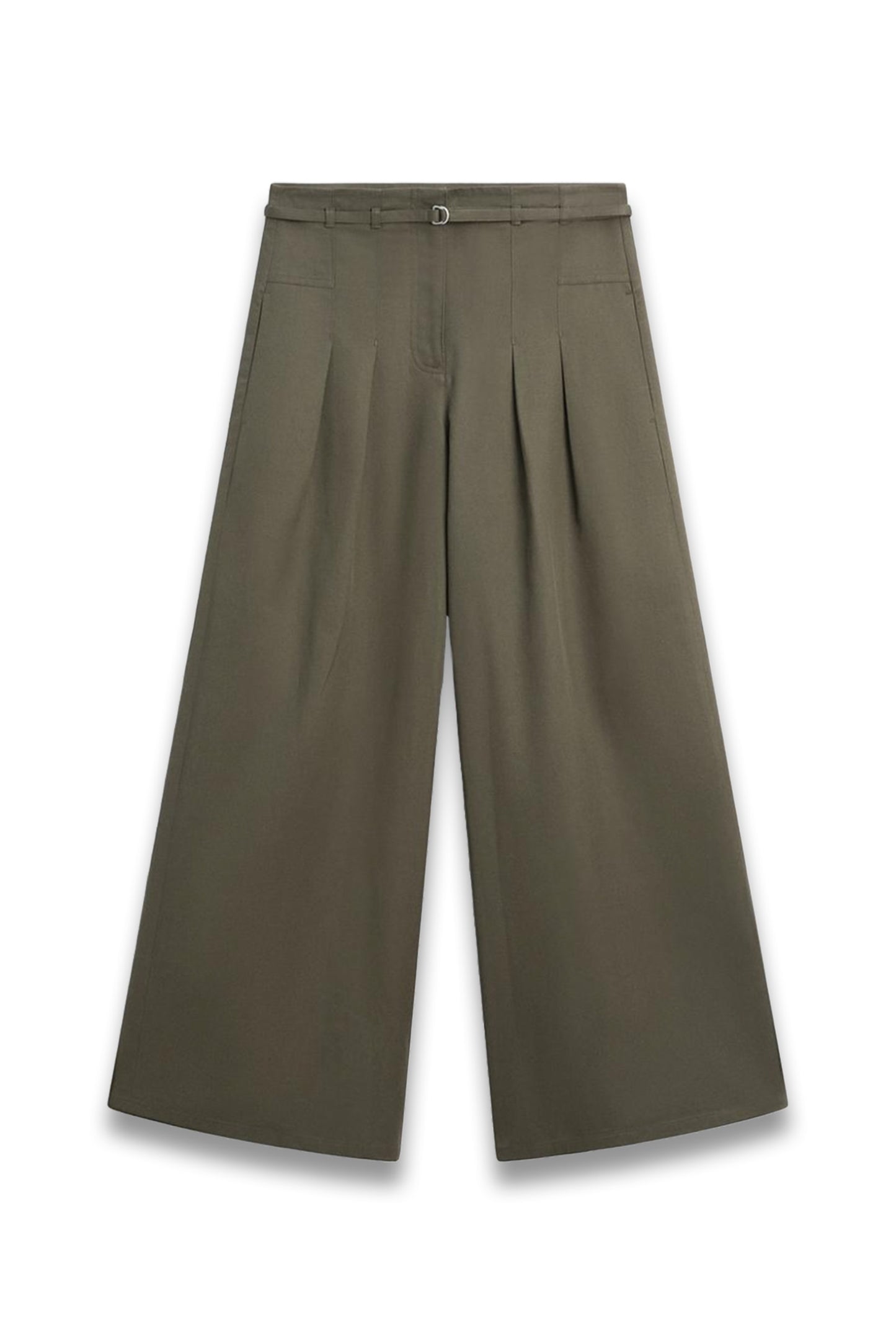 Cotton Blend Palazzo Trousers