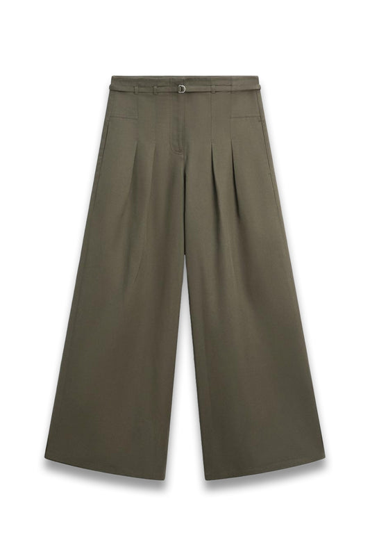 Cotton Blend Palazzo Trousers