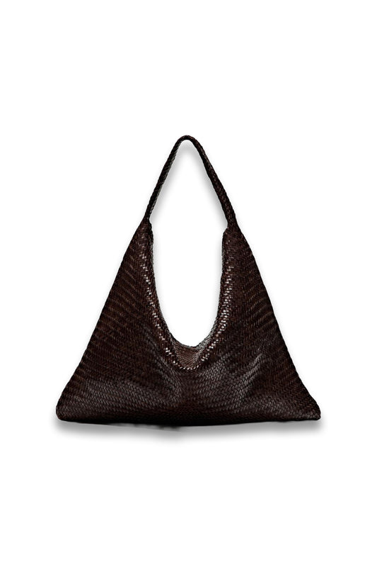 Nappa Leather Woven Maxi Tote Bag