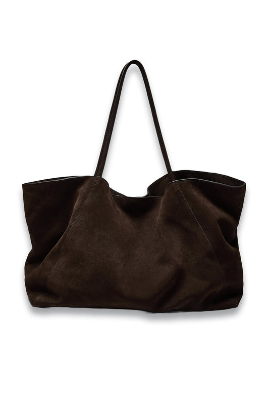 Split Suede Maxi Shopper Bag