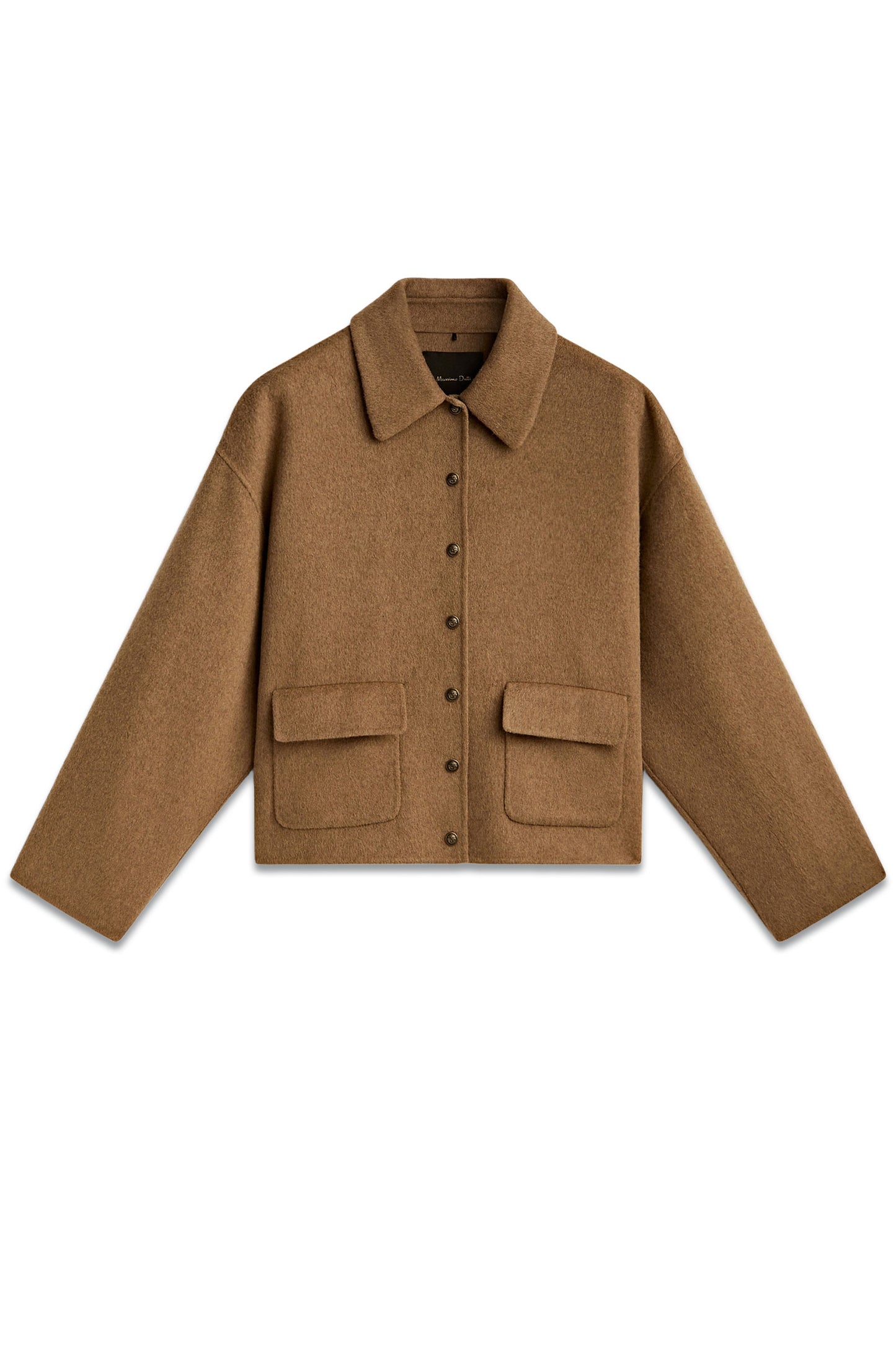 Cropped Jacket With Snap-Buttons And Pockets