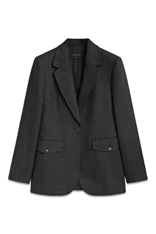 Twill Blazer With Buttons