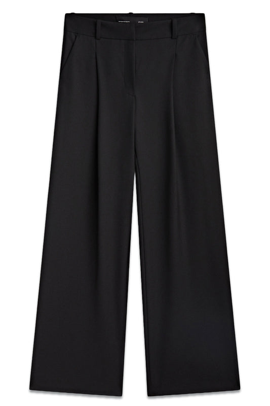 Wide-leg Trousers with Darts