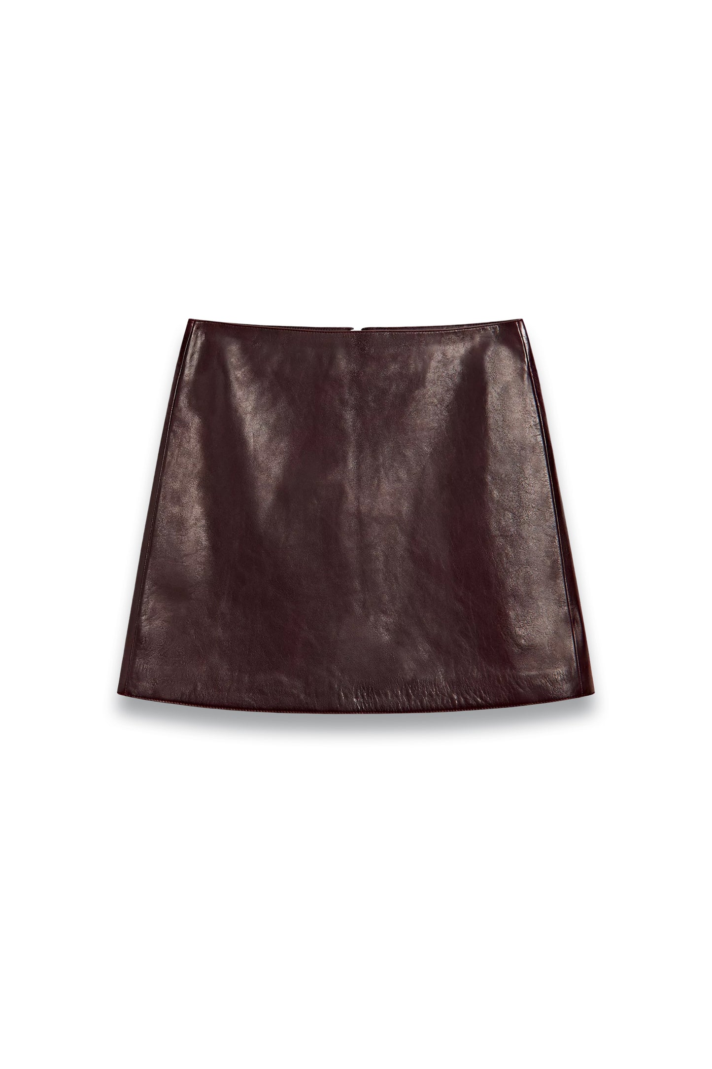 Short Nappa Leather Skirt