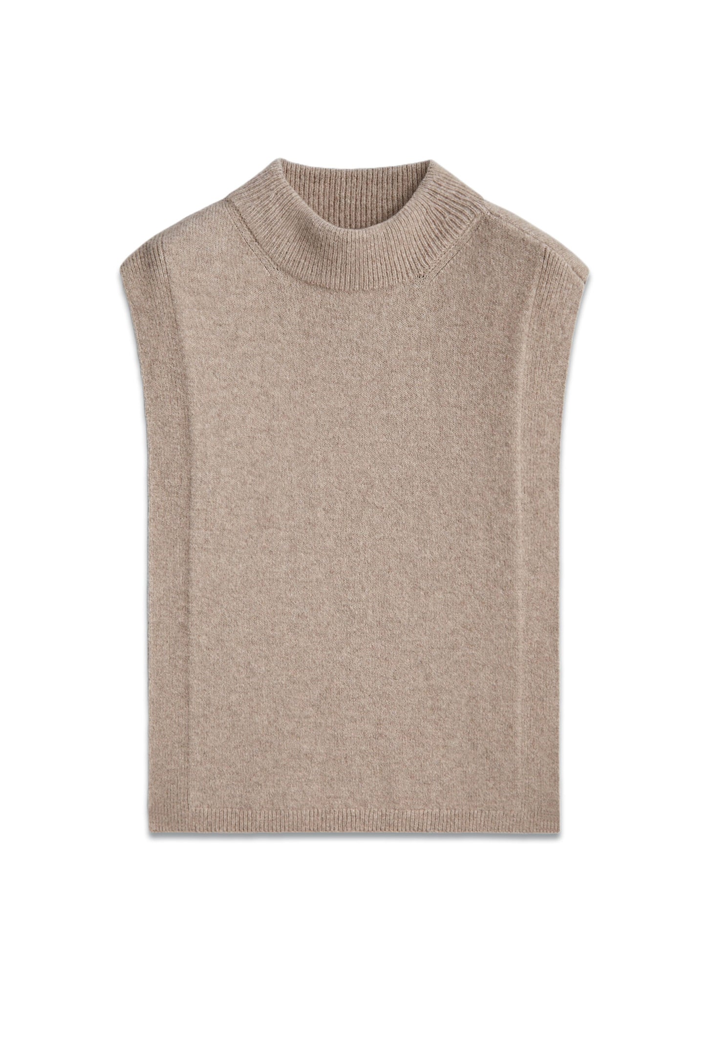 Mock Turtleneck Knit Chest Scarf