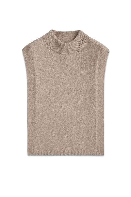 Mock Turtleneck Knit Chest Scarf