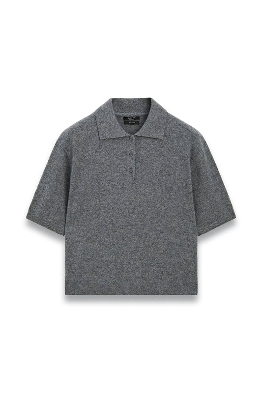 100% Cashmere Knit Short Sleeve Sweater