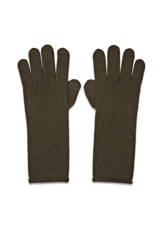 Wool And Cashmere Blend Fine Knit Gloves