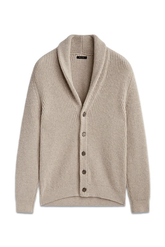 Knit Cardigan with Shawl Collar
