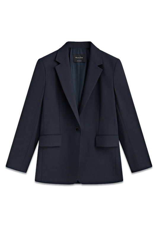 Navy Blue Cool Wool Blend Suit Blazer