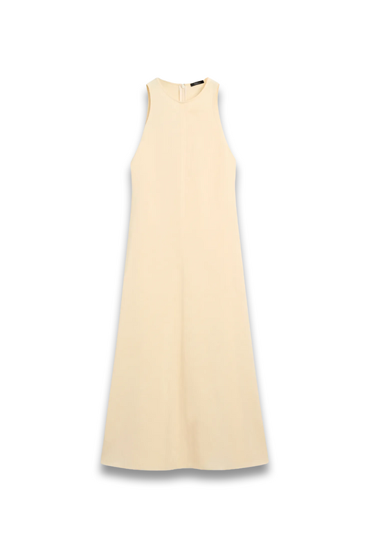 Flowing Linen Halter Midi Dress