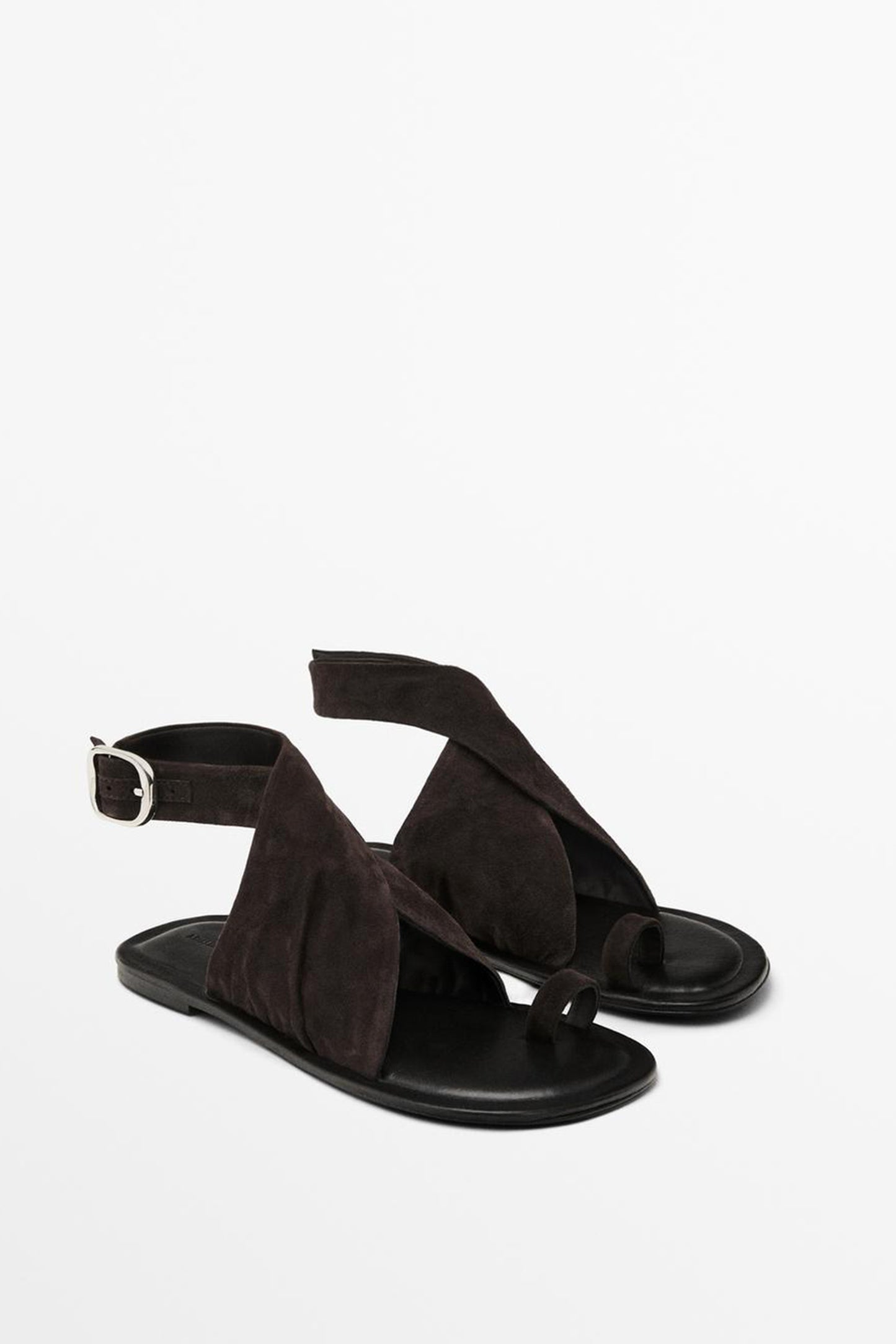 Suede Crossover Sandals