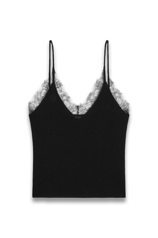 Lace-Trimmed Camisole Top