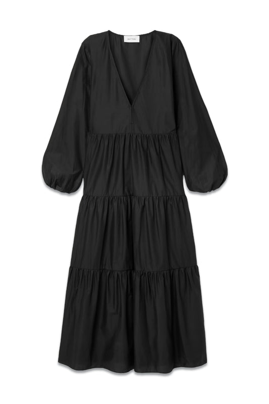 Tiered Organic Cotton and Silk-Blend Poplin Maxi Dress