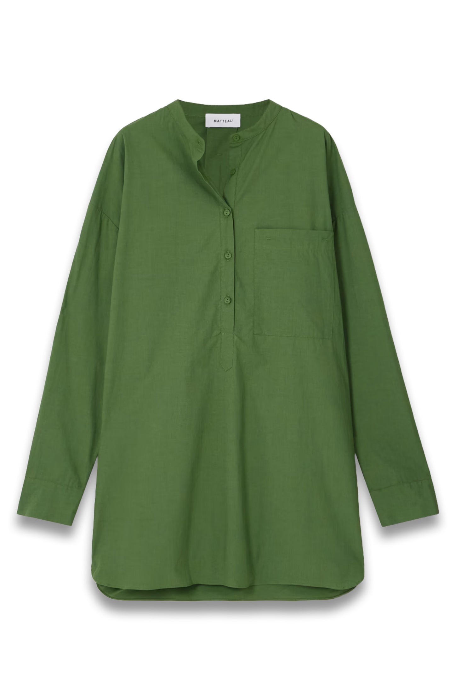 Oversized Organic Cotton-Poplin Mini Shirt Dress