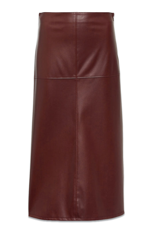 Leisure Renata Faux Leather Midi Skirt