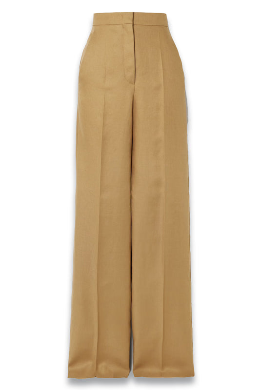 Aversa Embroidered Linen Wide-leg Pants