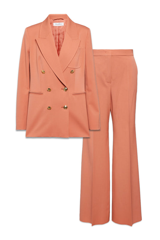 Reale Wool Blazer and Golf Wide-leg Trousers