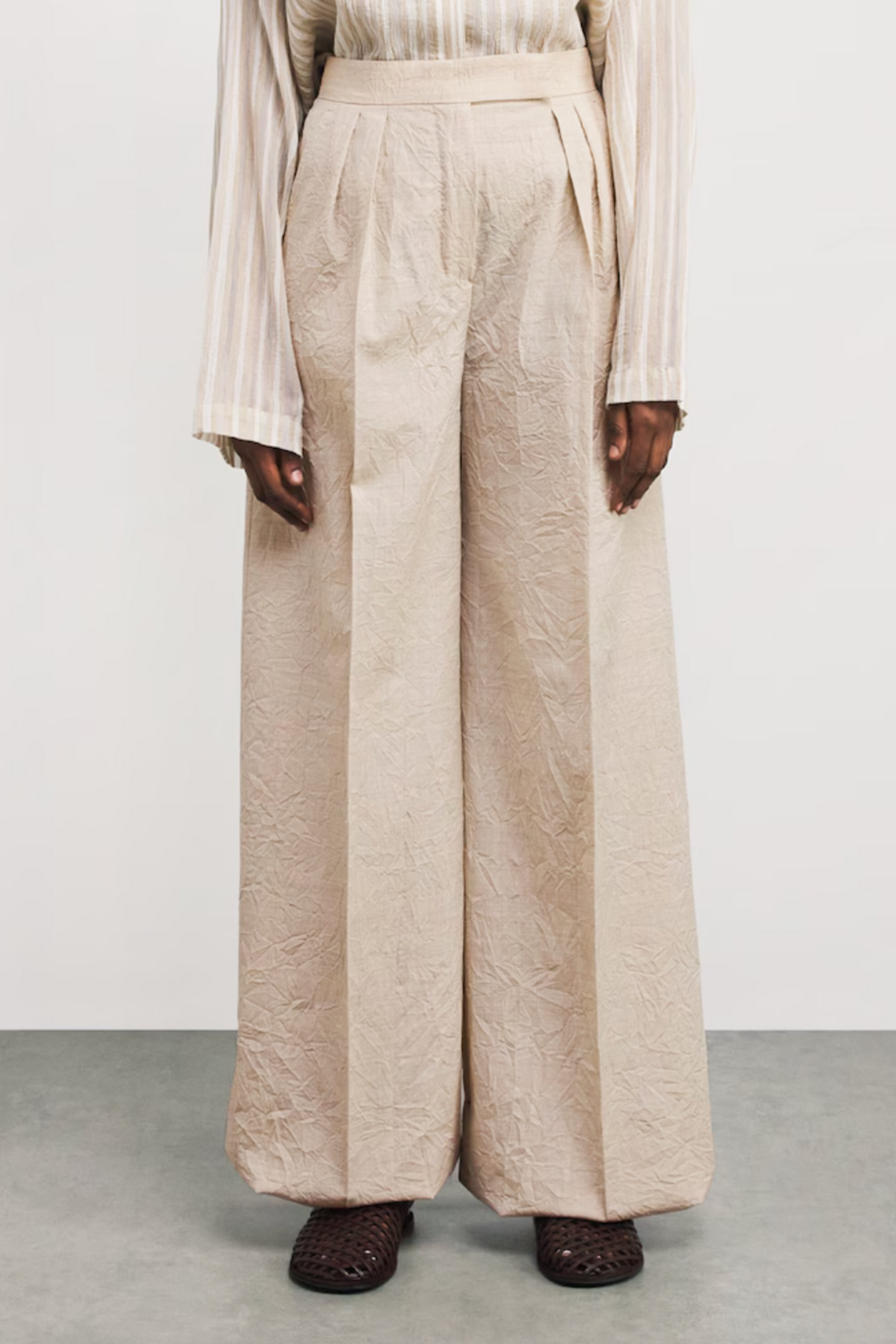 Wool Wide-Leg Trousers