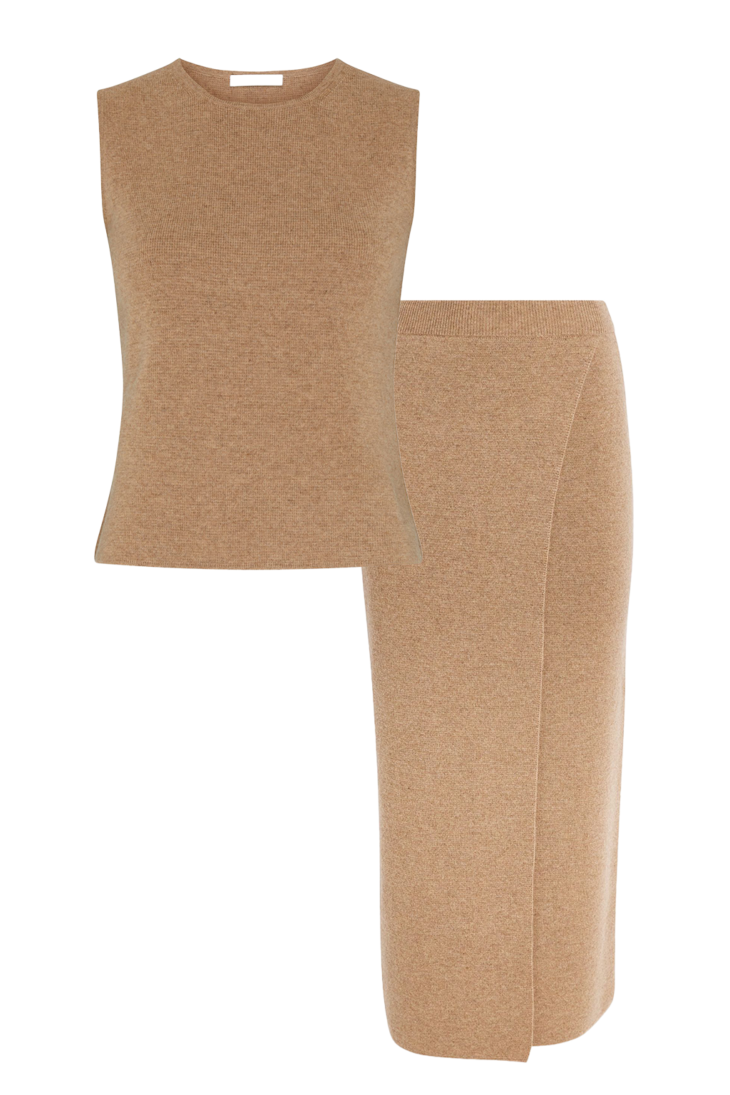 Fosco Wool & Cashmere-Blend Vest and Umbria Wrap-Effect Wool & Cashmere-Blend Midi Skirt
