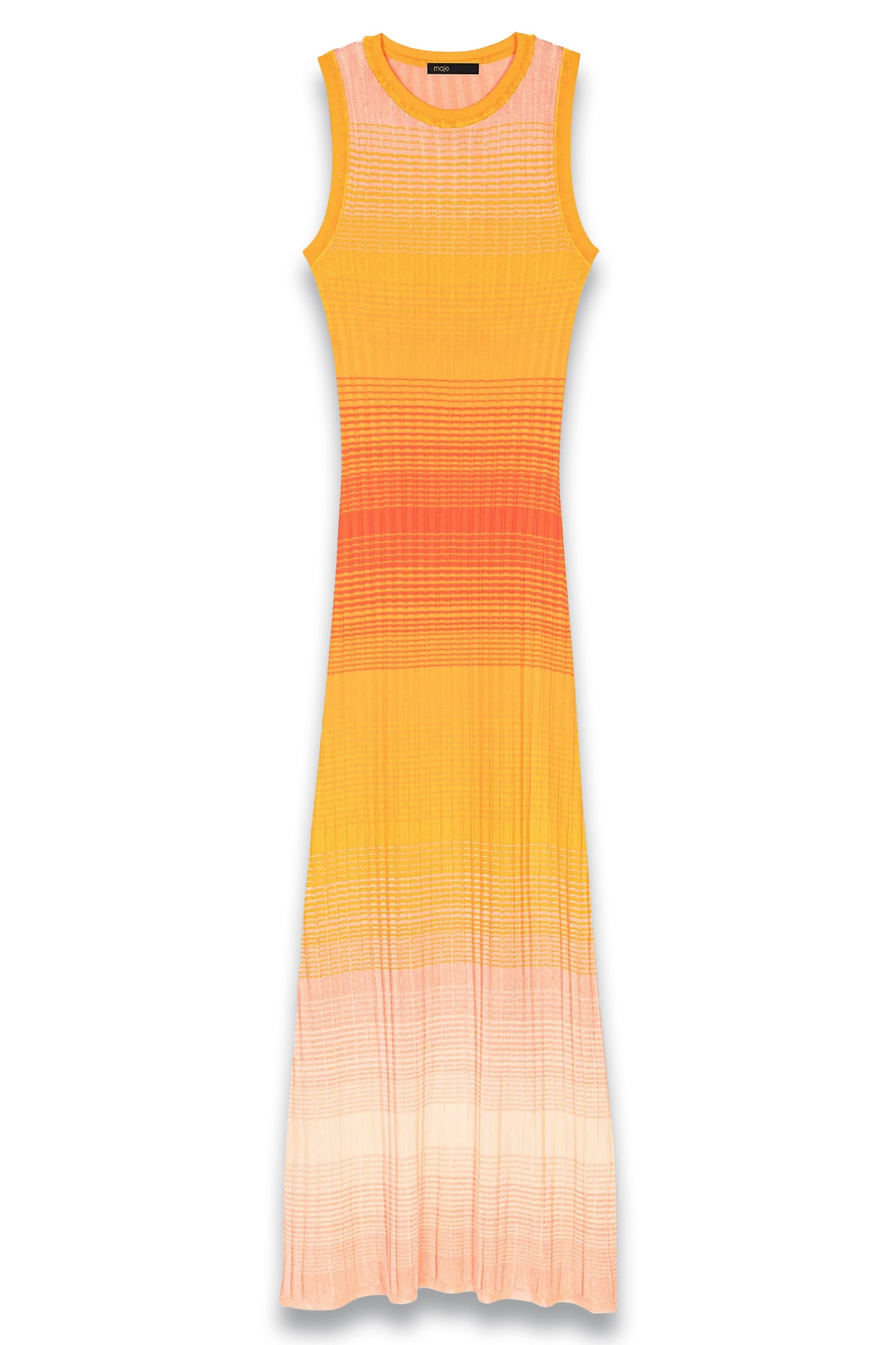 Tie-Dye Knit Maxi Dress in Orange Gradient