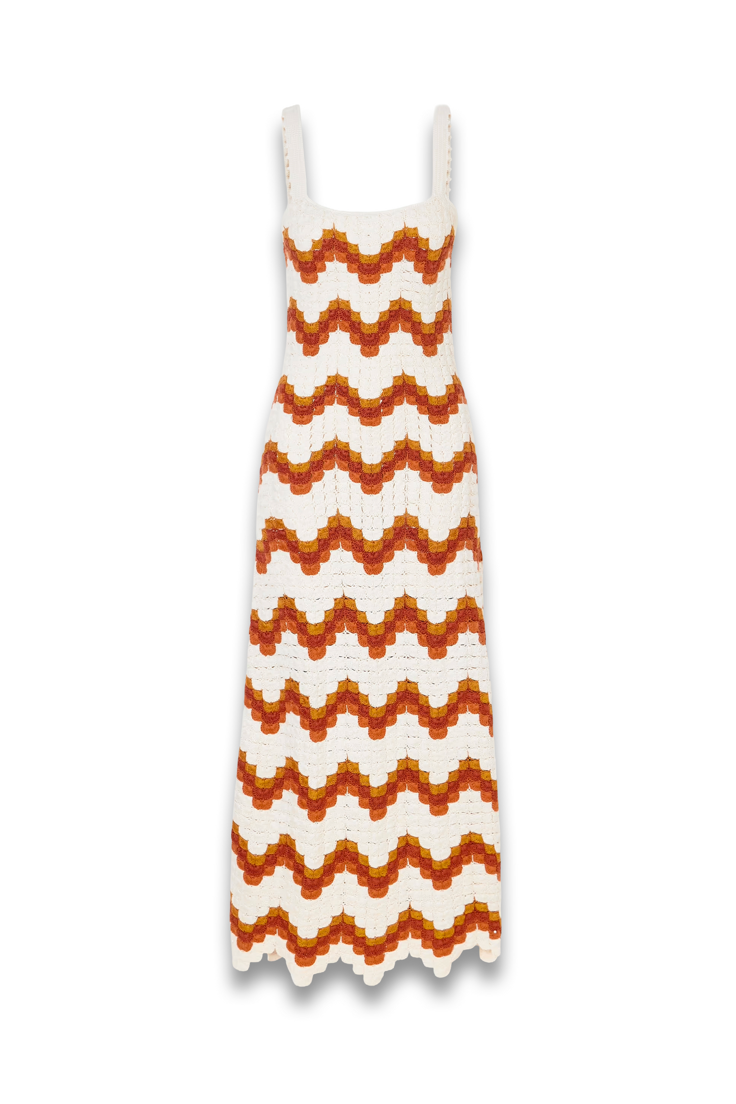Marea Striped Crocheted Cotton Maxi Dress