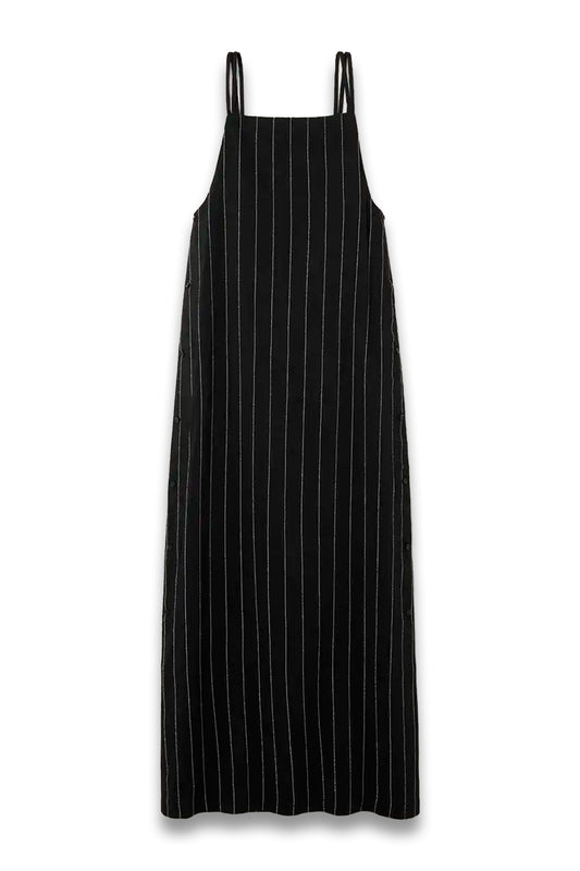 Etta Pinstriped Woven Midi Dress