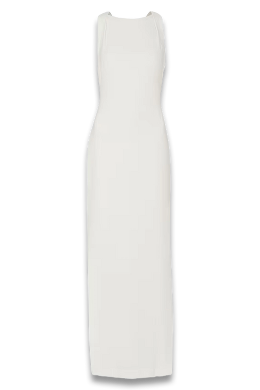 Ivory Tie Back Maxi Dress
