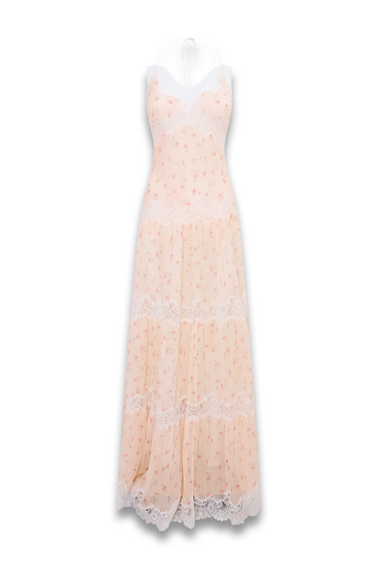 Kieva Floral Cotton-silk Maxi Dress