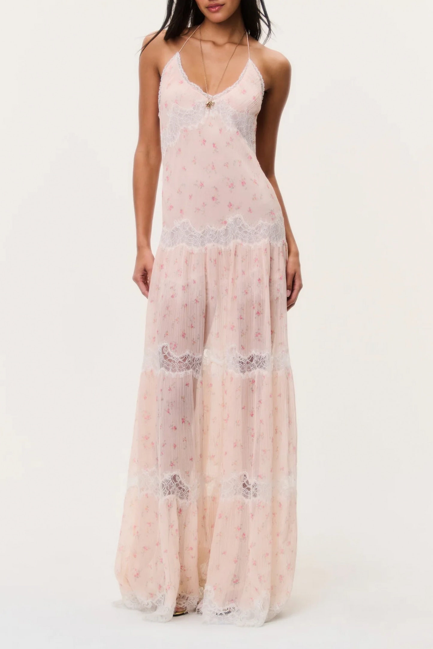 Kieva Floral Cotton-silk Maxi Dress
