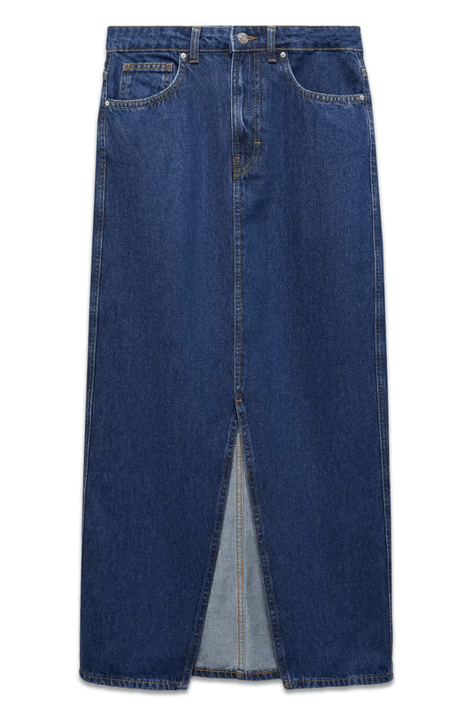 Slit Denim Skirt