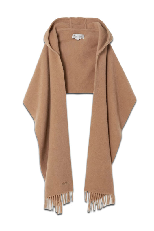 Zena fringed embroidered cashmere and wool-blend scarf