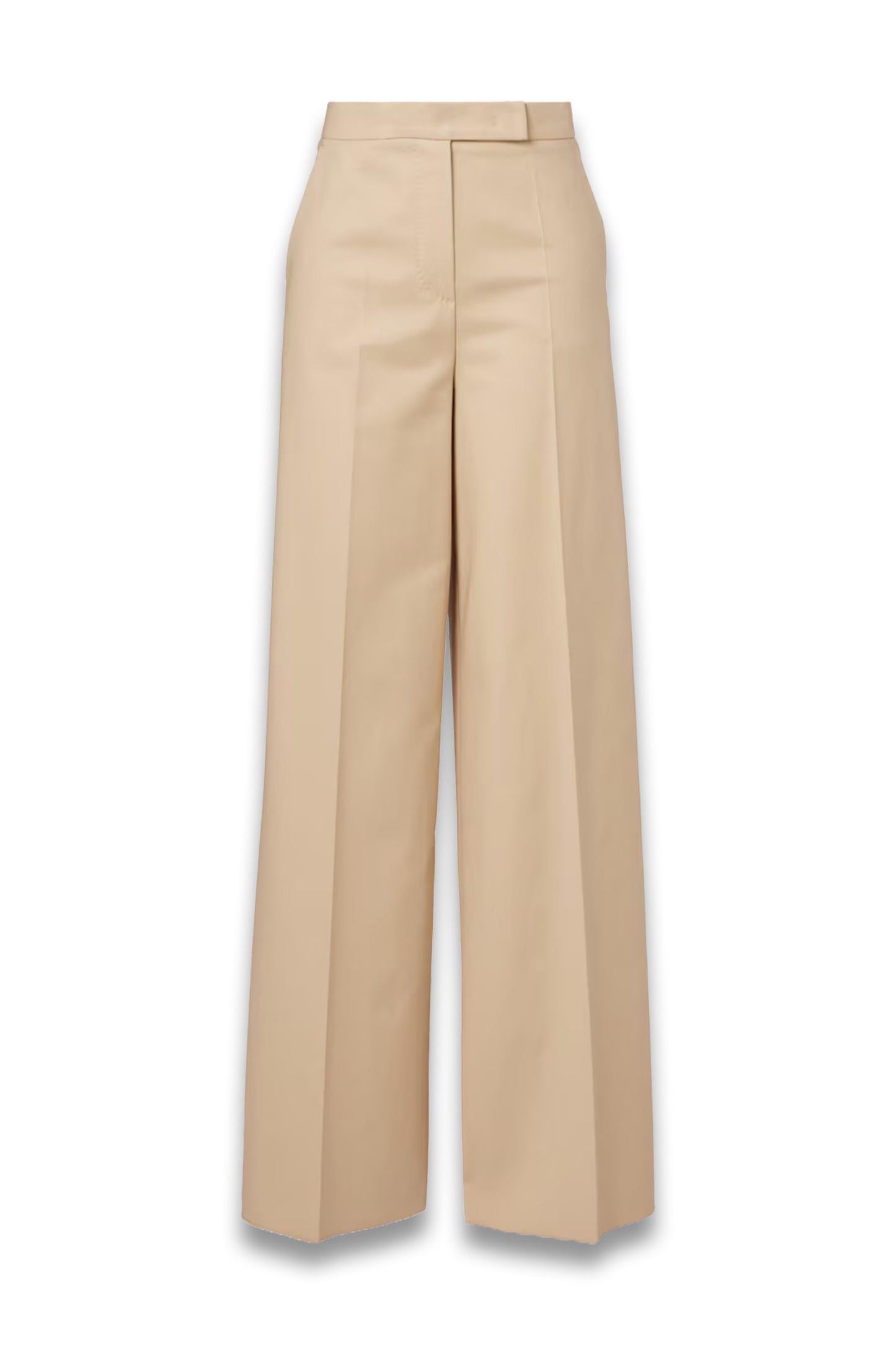 Cotton-Blend Wide-Leg Pants